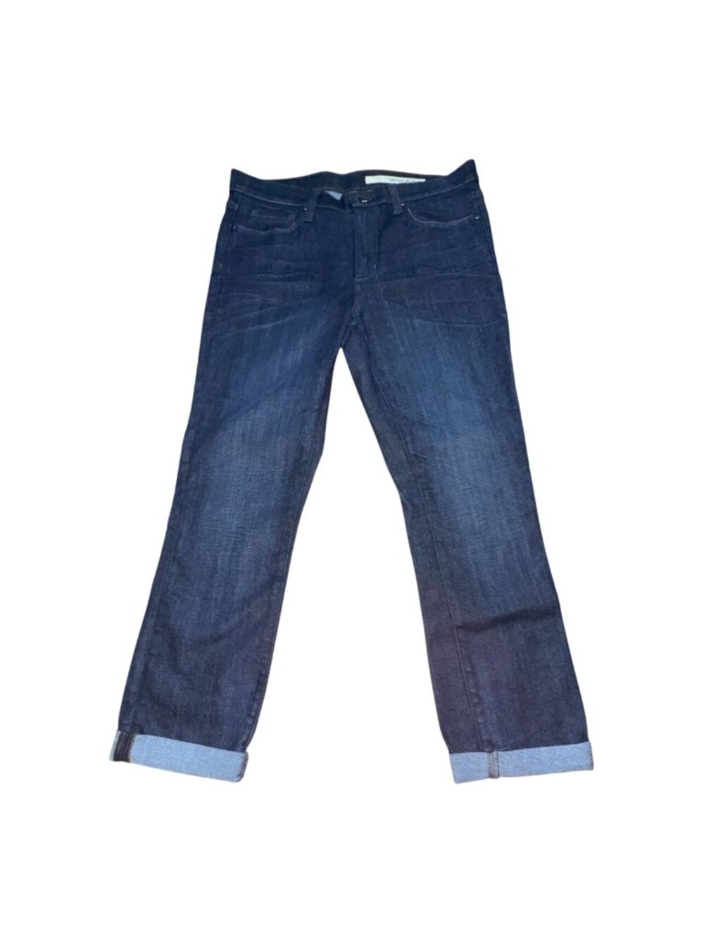 DKNY Jeans Dark Wash Cropped Denim Jeans-Blue- Size 8-GUC